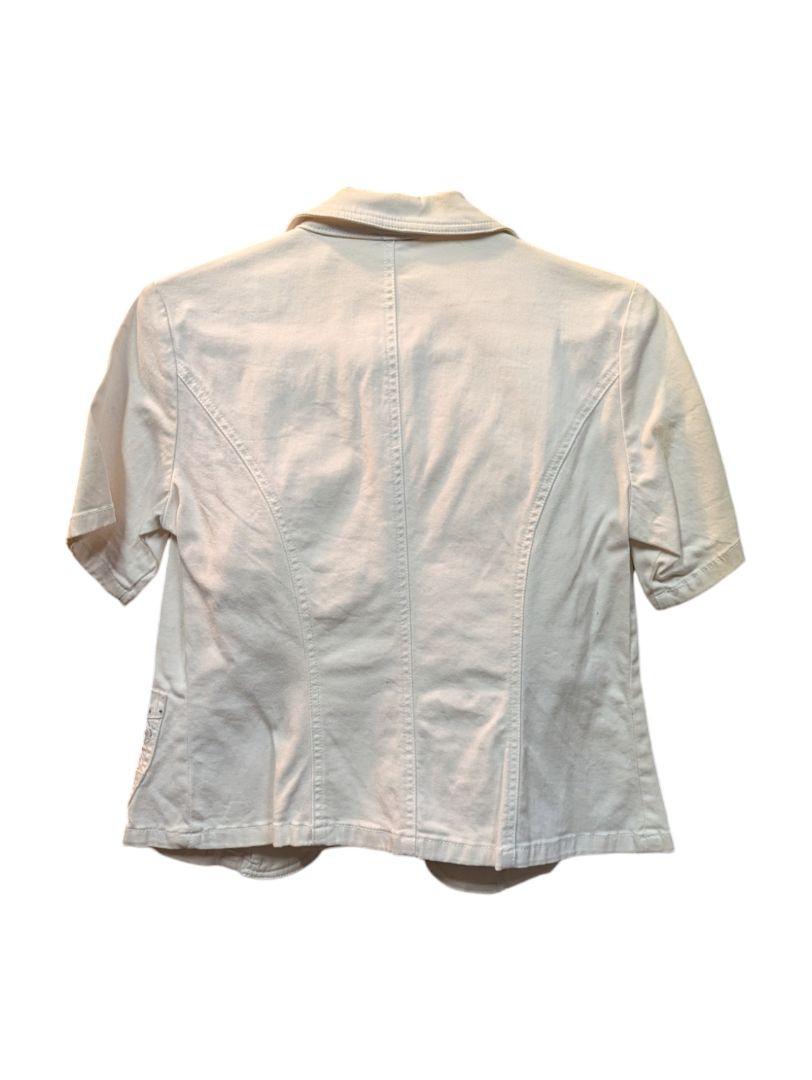 White Short Sleeve Suit Jacket w/ Shorts (Set of 2) Chagall Size 4