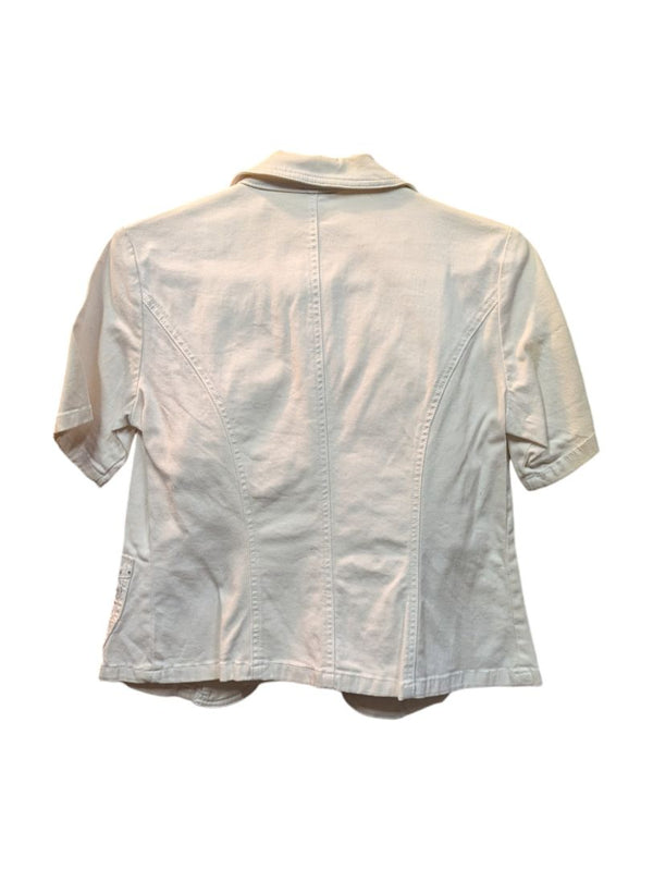 White Short Sleeve Suit Jacket w/ Shorts (Set of 2) Chagall Size 4