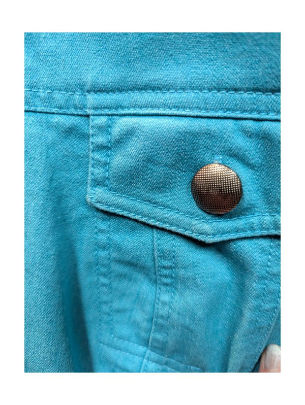 Teal Blue Denim Jacket w/ Grey Trousers (set of 2) Tribal Size 6