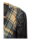 Plaid Jacket w/ Pu Leather Sleeves Cartise Size 8