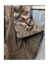 Brown Pu Leather Jacket w/ Puffy Collar Danier Size M