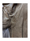 Brown Pu Leather Jacket w/ Puffy Collar Danier Size M