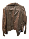 Brown Pu Leather Jacket w/ Puffy Collar Danier Size M