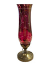 Vintage Bohemian-style Ruby Glass Lamp