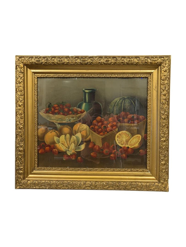 "Still Life with Fruit" by George Hetzel Print