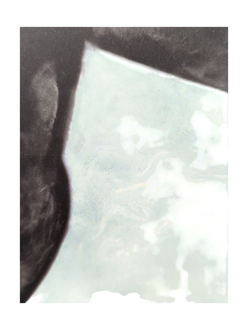 Square Painting Print of Building View Behind Clock