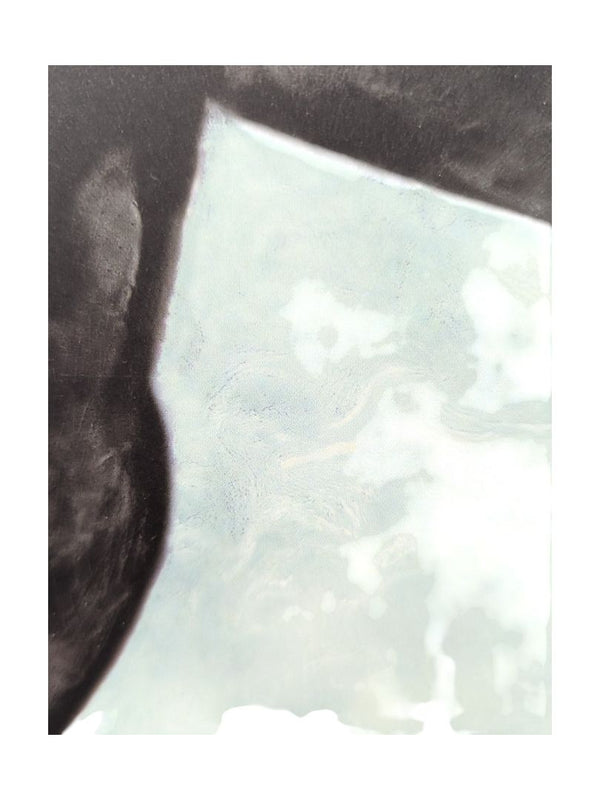 Square Painting Print of Building View Behind Clock