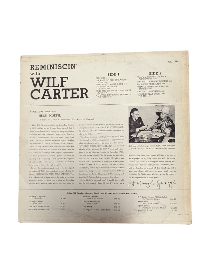 Reminiscin' with Wlif Carter LP