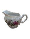 Vintage Fine China Japan Porcelain Flowers Creamer & Sugar Bowl (Set of 2)