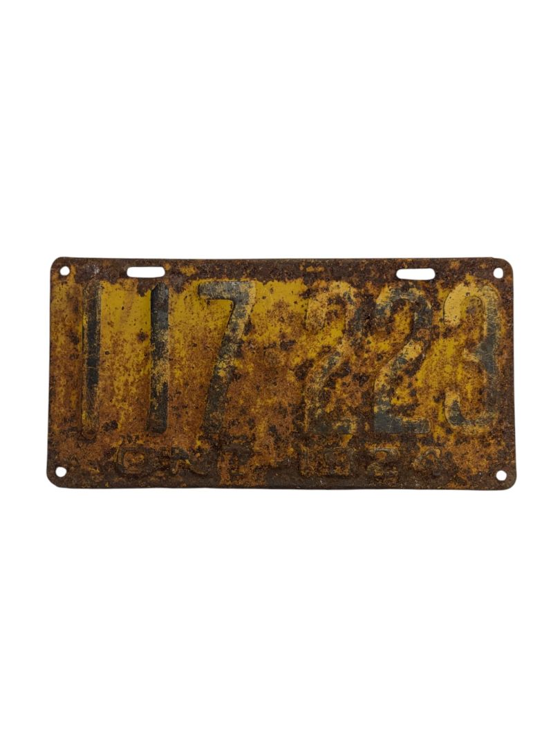 1924 Ontario License Plate