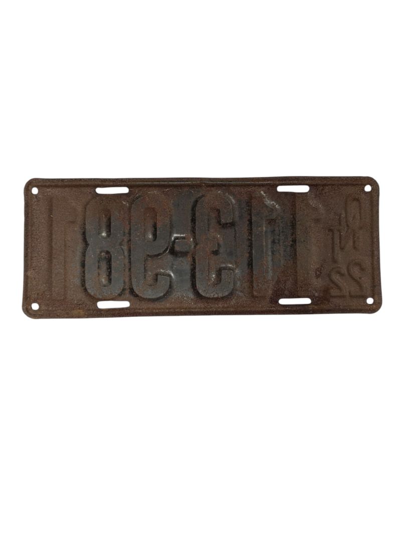 1922 Ontario License Plate (2 pieces)