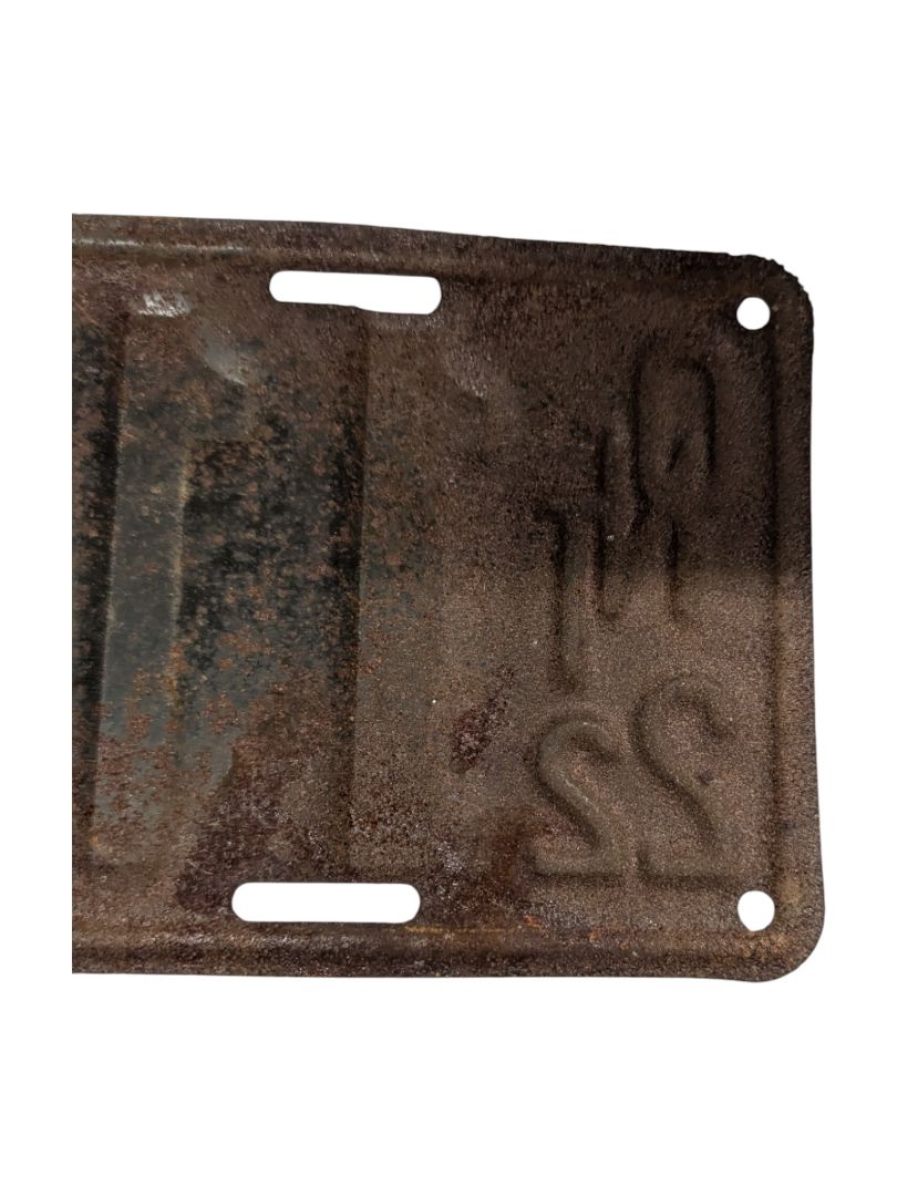 1922 Ontario License Plate (2 pieces)