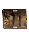 1922 Ontario License Plate (2 pieces)