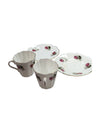 Elizabethan Fine Bone China Teacup and Saucer (4 pieces)