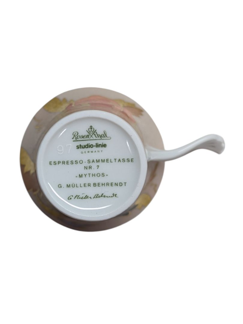 Rosenthal Golden Leaves Espresso Cup w/ Saucer (2 pcs)