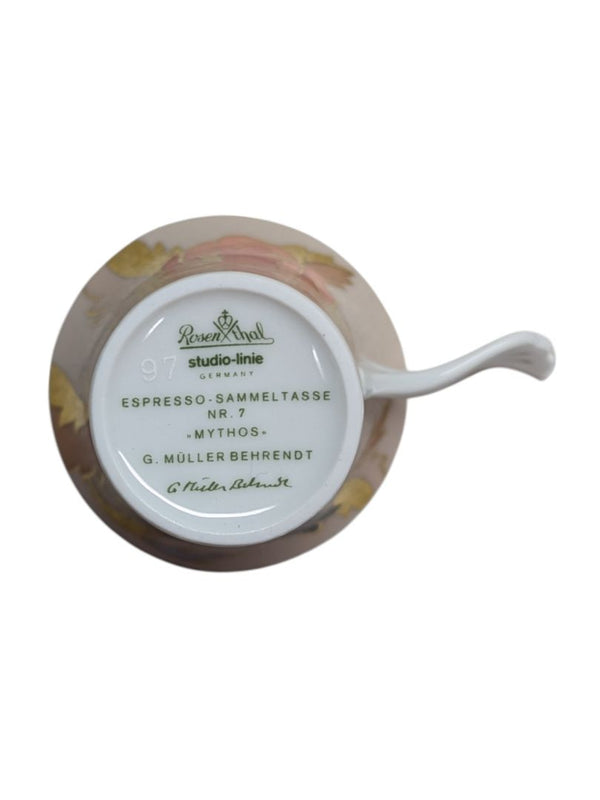 Rosenthal Golden Leaves Espresso Cup w/ Saucer (2 pcs)