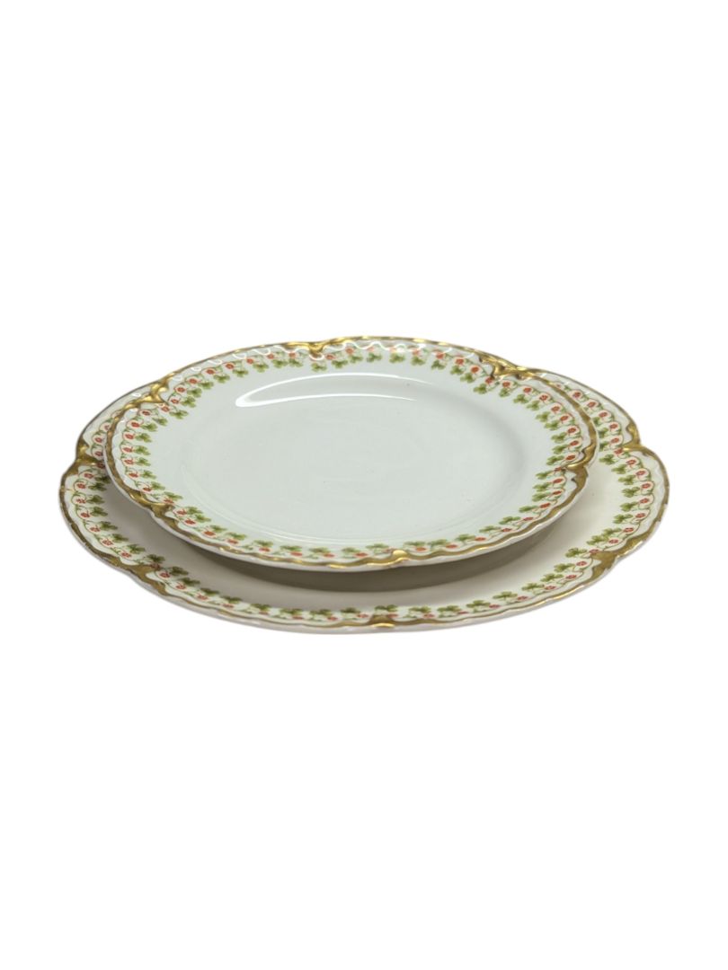 Haviland Golden Rim Porcelain Plates Set (2 pcs)