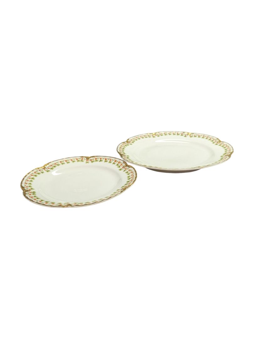Haviland Golden Rim Porcelain Plates Set (2 pcs)