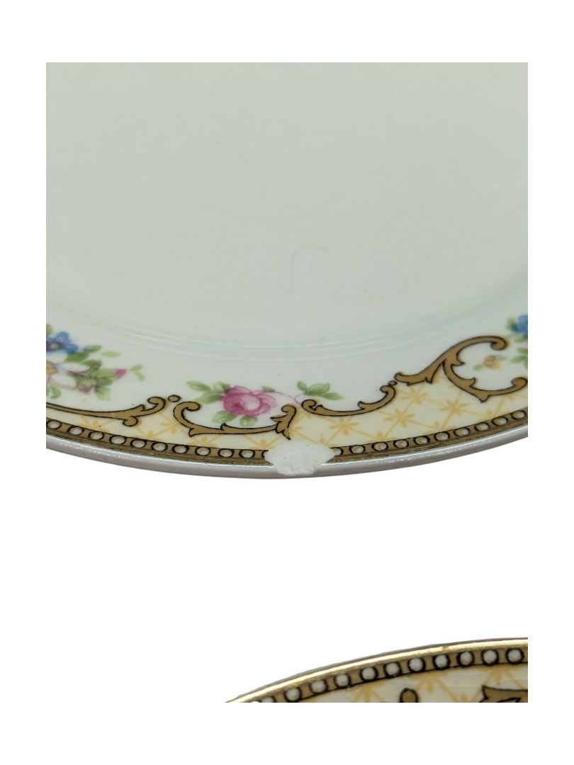 WH Grindley and Co Flower Rim Plate Set (6 pcs)