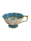 Aynsley Bone China Teal Blue Teacup w/ Saucer (2 pcs)