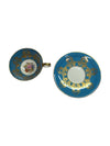 Aynsley Bone China Teal Blue Teacup w/ Saucer (2 pcs)