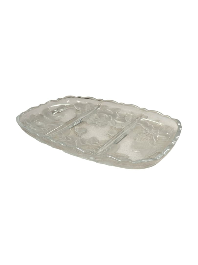Glass Divided Serving Tray