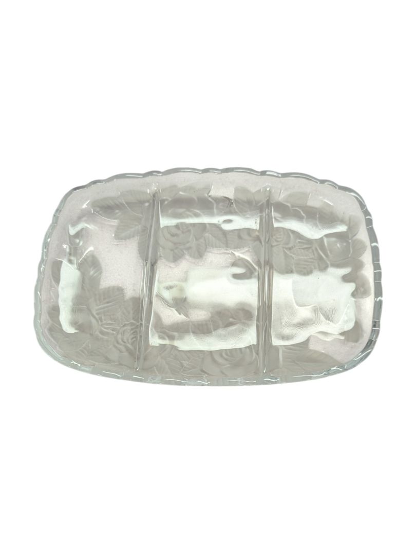 Glass Divided Serving Tray