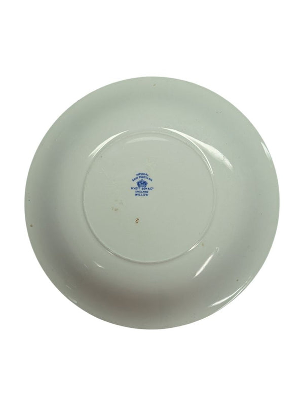 Imperial Blue Willow Porcelain Butter Plate