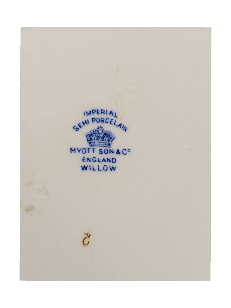 Imperial Blue Willow Porcelain Butter Plate