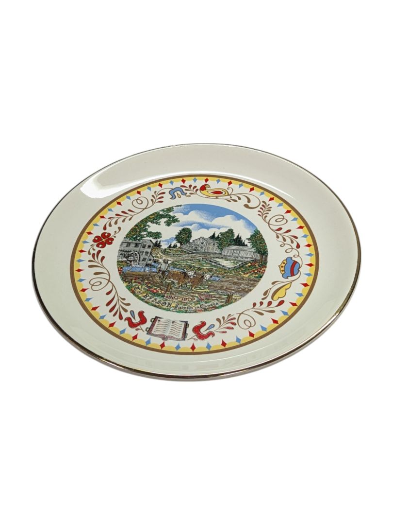 The Reesor Family Plate 22 k gold Trim