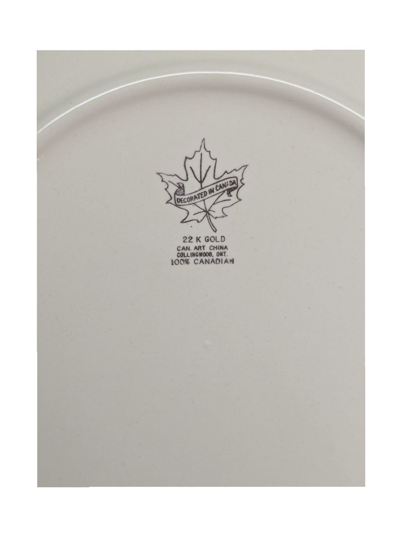The Reesor Family Plate 22 k gold Trim