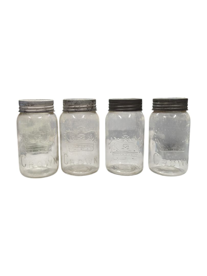 Crown Mason 16 oz Jar w/ Lid (set of 4)