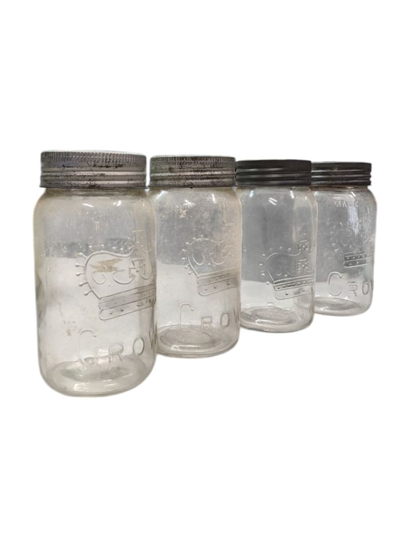 Crown Mason 16 oz Jar w/ Lid (set of 4)