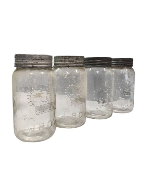 Crown Mason 16 oz Jar w/ Lid (set of 4)