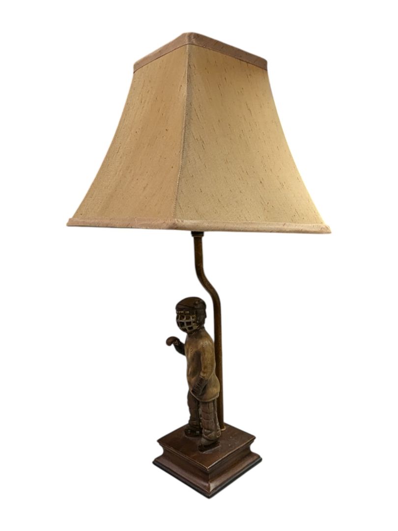 Vintage Hockey Figurine Lamp