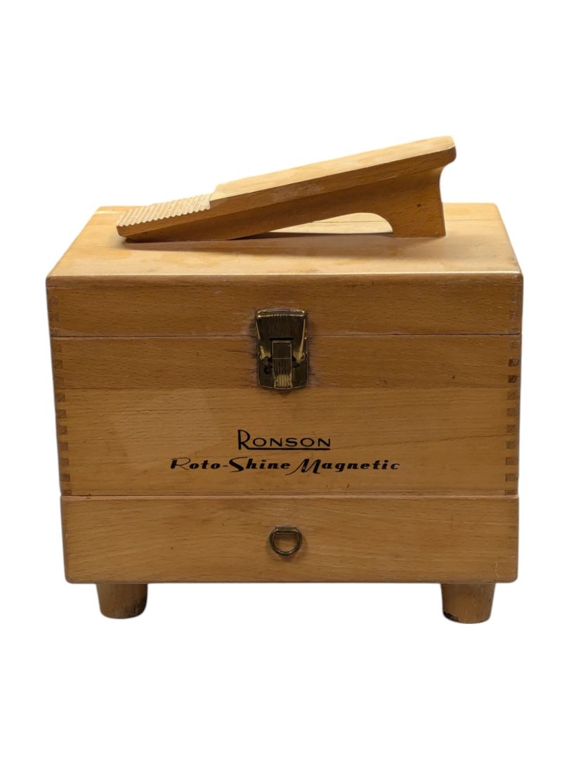 Ronson Roto Wooden Shoe Polish Box