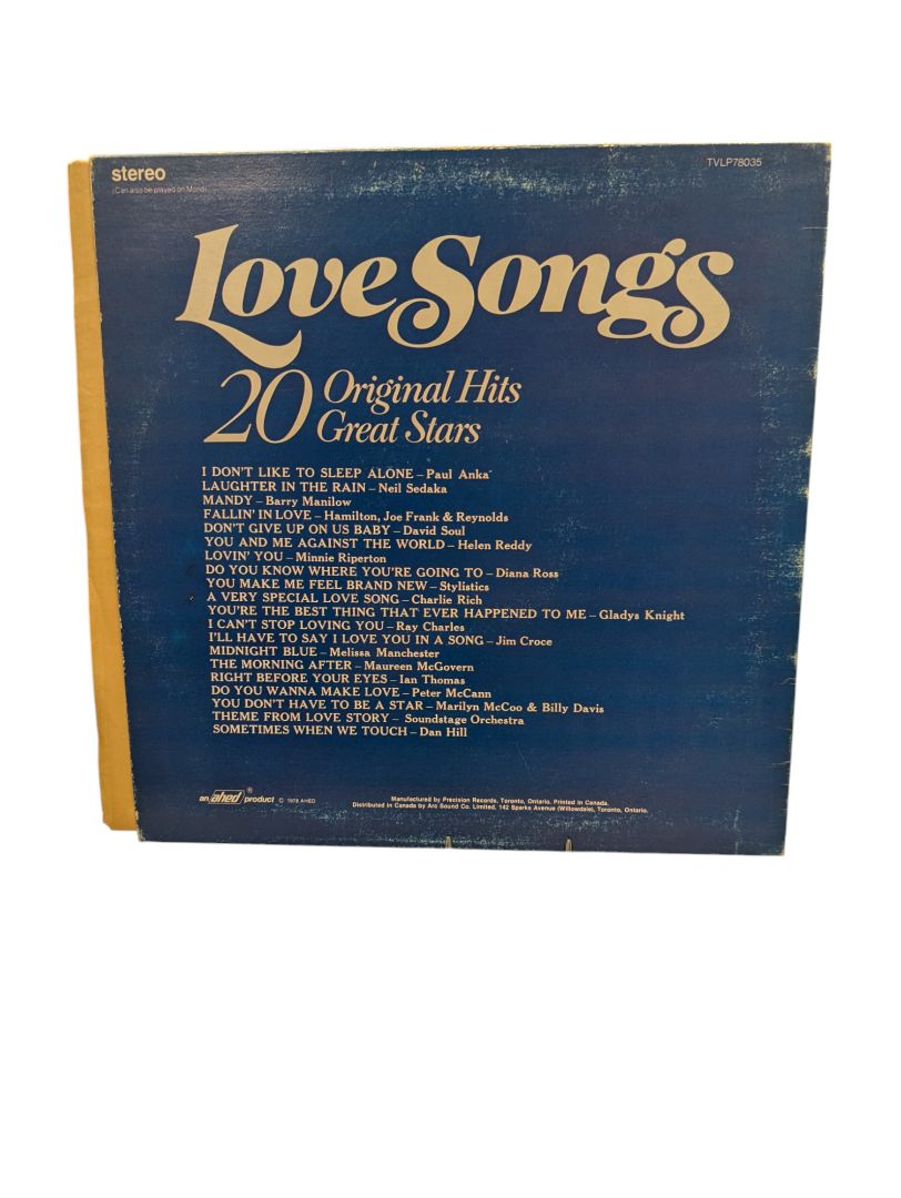 Love Songs 20 Orignial Hits LP