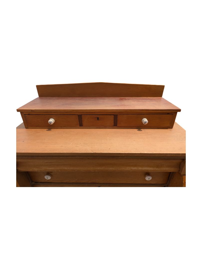 Antique Empire-Style Dresser with Glove Box – Solid Wood