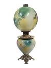 Naugatuck Double Globe Hand Printed Oil Lamp