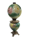 Naugatuck Double Globe Hand Printed Oil Lamp