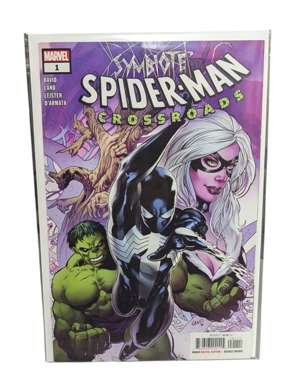 Symbiote Spiderman Crossroad #1 and Avenging Spiderman #7