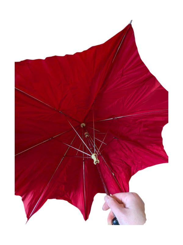 Vintage Red Double Fold Umbrella