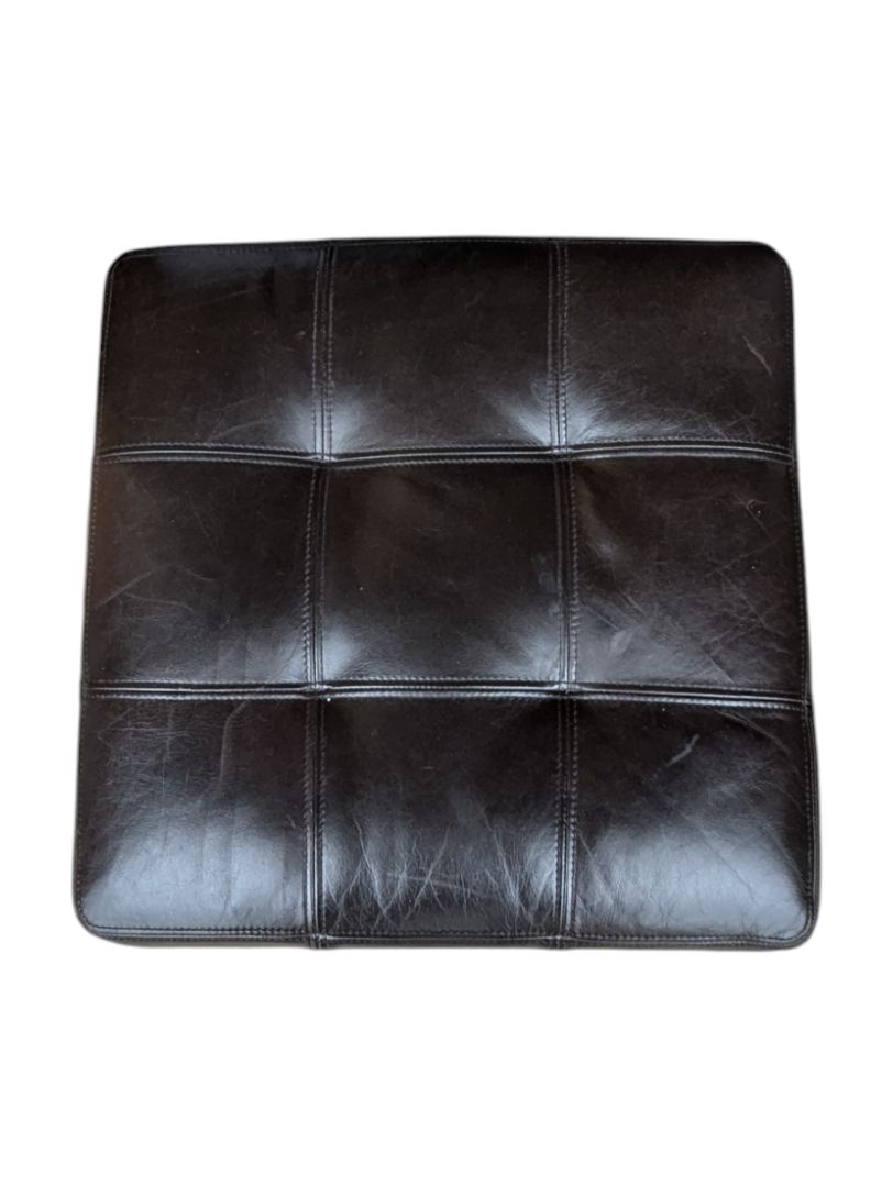 Faux Leather Ottoman