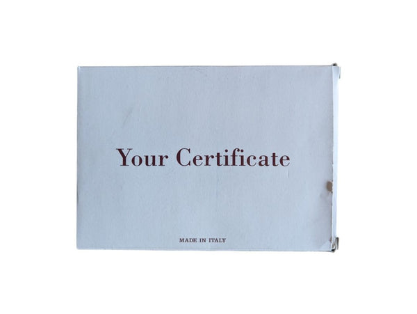 Giuseppe Armani Society Member Certificate