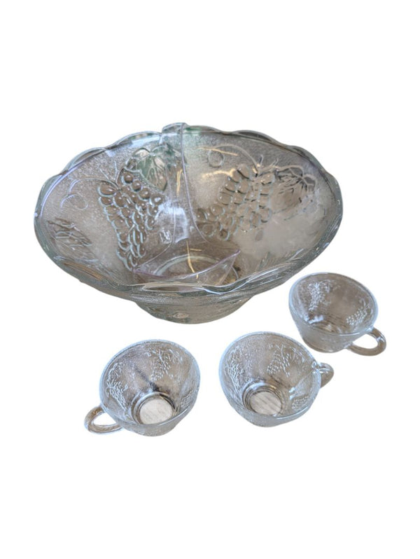 Anchor Hocking Vintage Punch Bowl Set 12pc