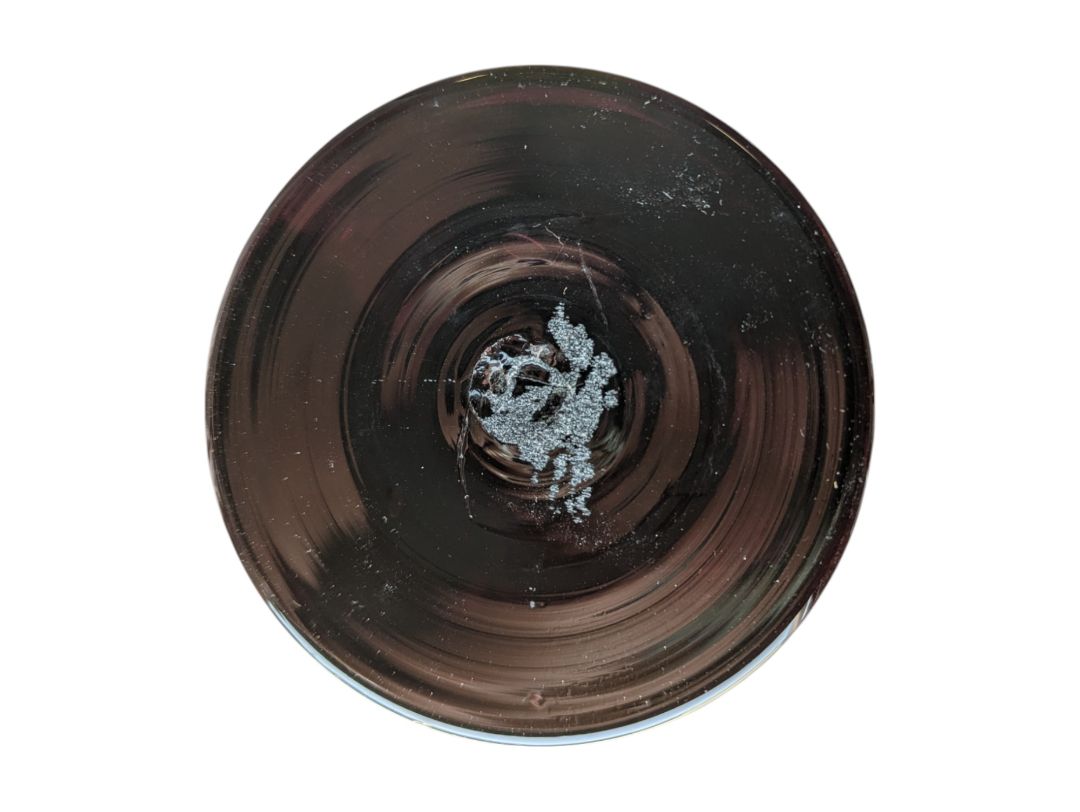 Purple Glass Twisted Stem Balloon Goblet