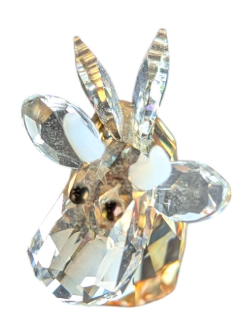Swarovski Crystal Angel Mo Cow Figurine (with Box & COA)