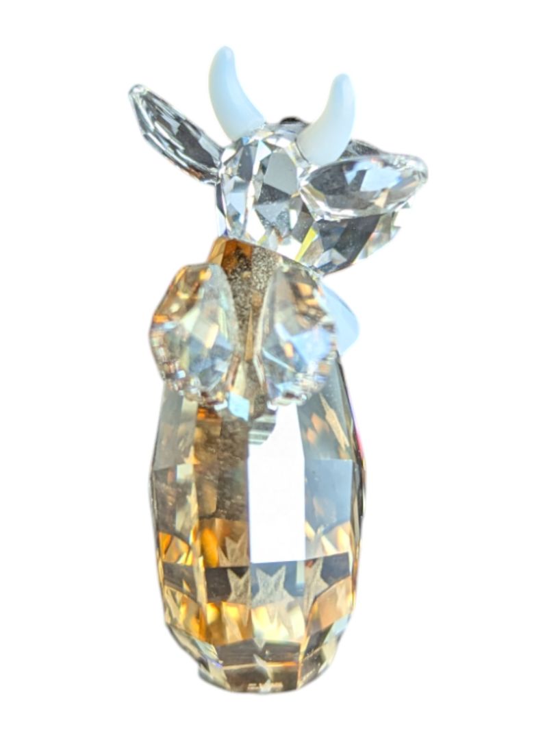Swarovski Crystal Angel Mo Cow Figurine (with Box & COA)
