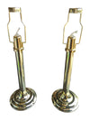 Brass Candle Lamp with Glass Shade (set of 2)