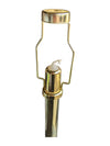 Brass Candle Lamp with Glass Shade (set of 2)